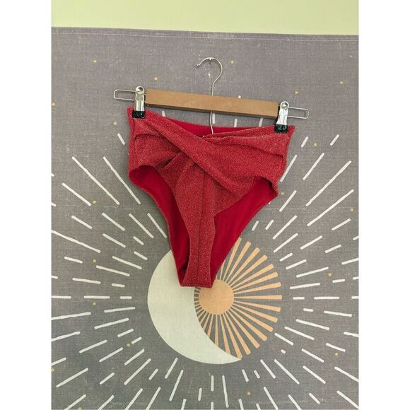 Beach Riot Kenzie Jolly Red Shine Bikini Set - Picture 3 of 8